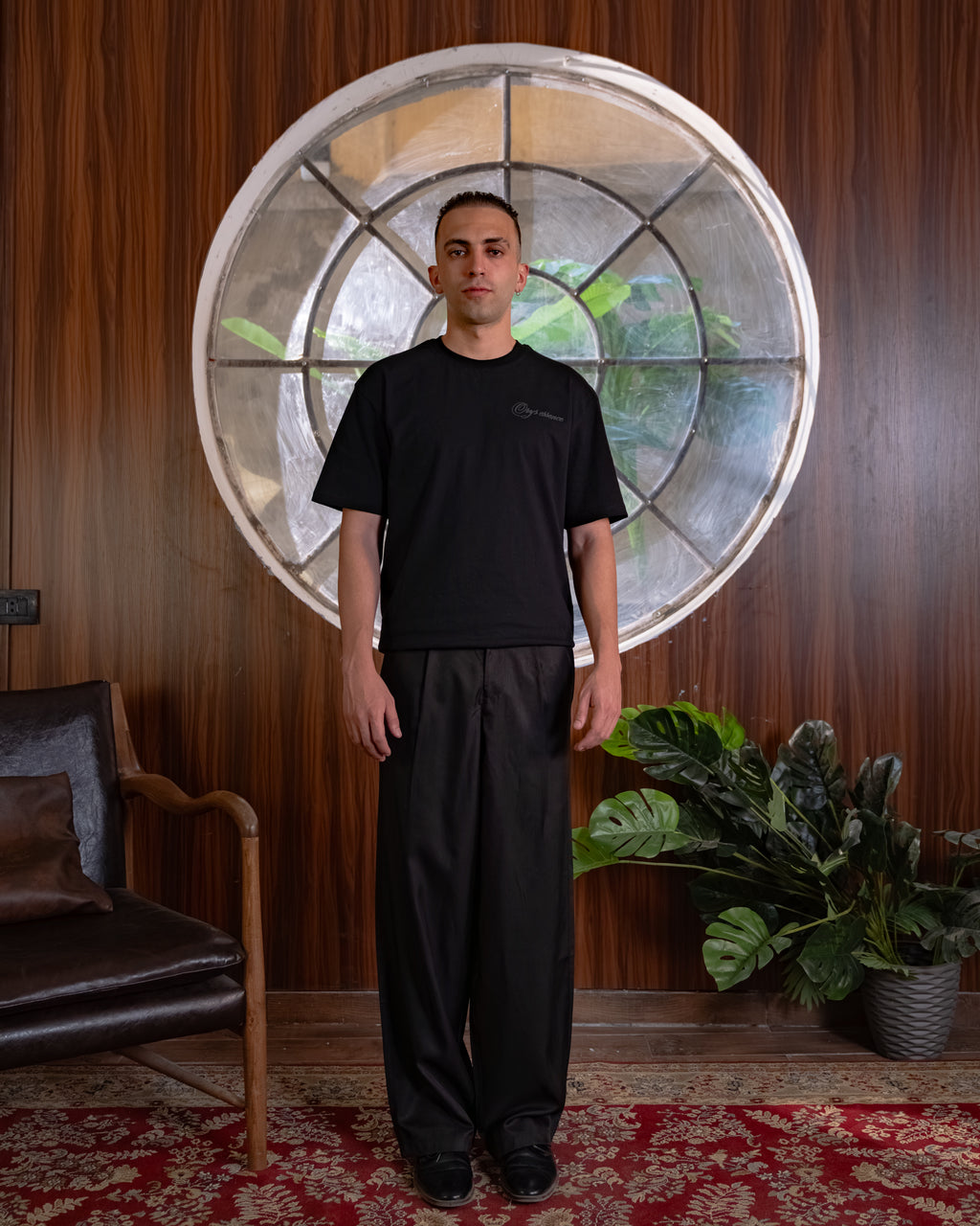 AUREL PLEATED BLACK TROUSER